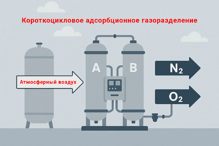 Производство газа по технологии PSA